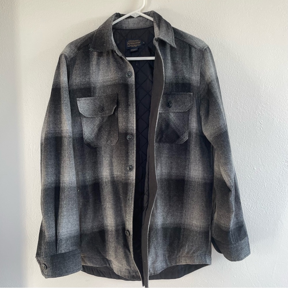 🌼PENDELTON MEN'S PLAID BOARD SHIRT in plaid black and white - Picture 7 of 10
